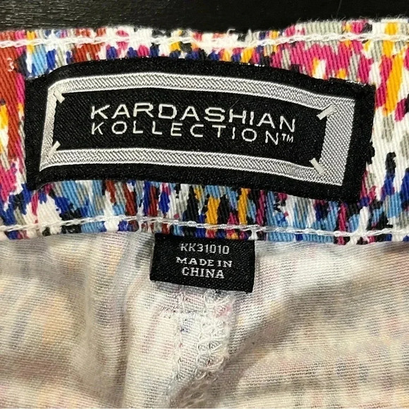 ❤️ 2/$11 Kardashian Kollection Multi Colored Skinny Ankle Jeans Pants Womens 6 - Picture 5 of 12